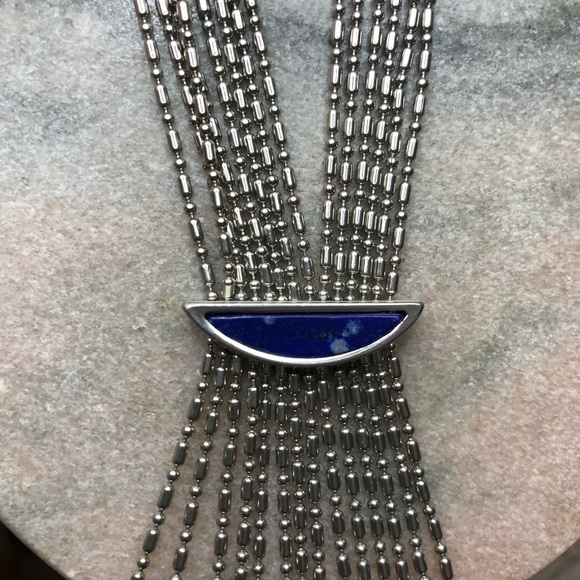 Free People Y Necklace with Blue Stone - Picture 3 of 3